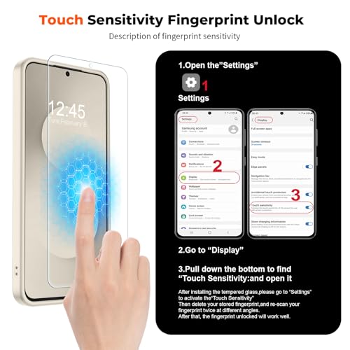 Image of SUPFINE Magnetic for Samsung Galaxy S25 FE Case with Screen Protector, (Built-in Magnets) (Military Grade Drop Protection) Slim Translucent Shockproof Phone Case,Stone