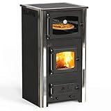 Kaminofen mit Backfach und Herdplatte ABC Concept 2 Air Mini Mehrfachbelegung Holzofen 10 kW Kamin Ofen Holz Werkstattofen Schwedenofen Hüttenofen Heizofen Holzofen