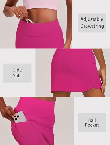 PINSPARK Golf Skirts for Women High Waisted Tennis Skort Skirts with 3 Pockets A Line Athletic Skirt Pickleball Workout2