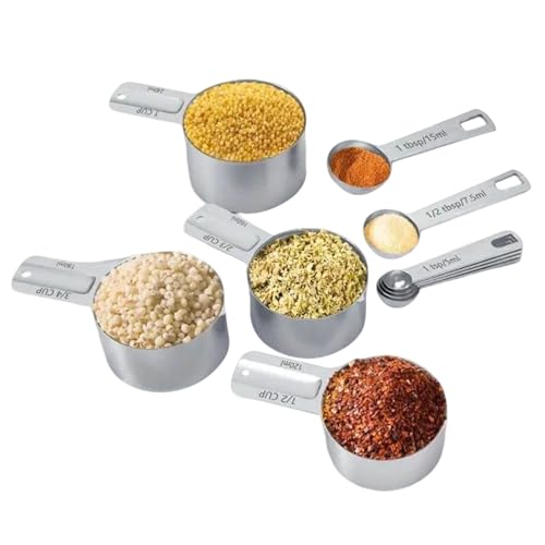 �X�e�����X�� �v�ʃJ�b�v | ���m�� �d�ˎ��[ �\�� �X�e�����X�X�`�[�� �L�b�`�� �c�[�� �X�v�[���t��,�����E�t�̐H�ތv�ʃJ�b�v�Z�b�g - �ƒ� �� ���X�g���� �J�t�F ���� �_�C�j���O���[���p