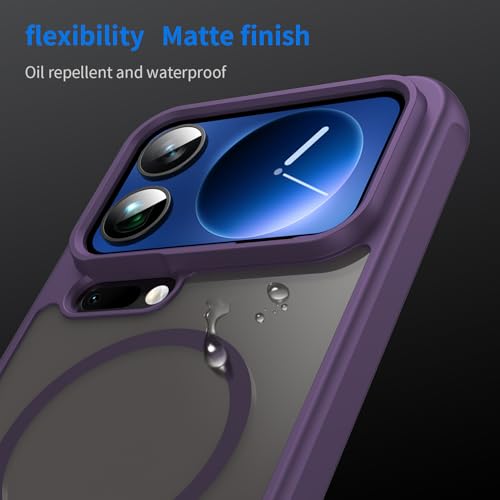 Image of Compatible with Xiaomi 17 Pro Max Case Cover,Compatible with MagSafe,Anti-Fall,Compatible with Xiaomi 17 Pro Max 5G 2509FPN0BC Cell Protective Phone Case Purple