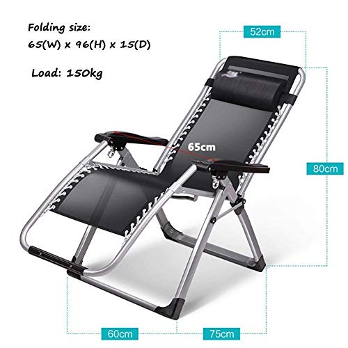 Chaise longue patio zéro gravité pliante extérieure avec coussins inclinable