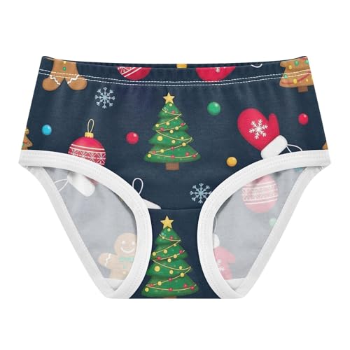 Cotton Girls Underwear Toddler Christmas Festival Trees Black Little Girl Panties Print Briefs Underpants 2t