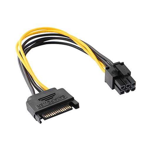 Cavo Adattatore Alimentazione SATA Maschio 15 Pin A 6 Pin - Per Unità Ottiche, HDD - Nuovo