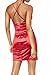 Teeze Me Womens Juniors Strappy-Back Satin Cocktail Dress Red 9/10