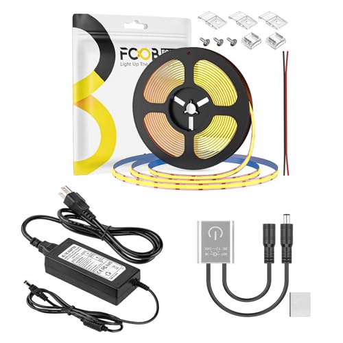 Tira LED COB DC12V 2700K 5 metros con control táctil miniatura 1