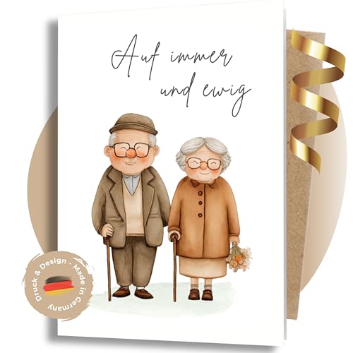 LINDFALL® Premium Glückwunschkarte zur Hochzeit. Hochzeitskarte lustig, Grußkarte Vermählung, Aquarell, Klappkarte A6 mit Kraft-Umschlag. LINDFALL® Premium Glückwunschkarte zur Hochzeit. Hochzeitskarte lustig, Grußkarte Vermählung, Aquarell, Klappkarte A6 mit Kraft-Umschlag.