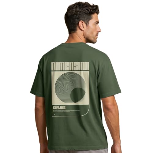 Image of Nobero Men's Oversized Graphic T-Shirt for Men | Soft Cotton | Drop Shoulder Relaxed Fit | Printed Casual Tshirt for Men
