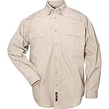 5.11 Tactical #72157 Cotton Tactical Long Sleeve Shirt (Khaki Large)