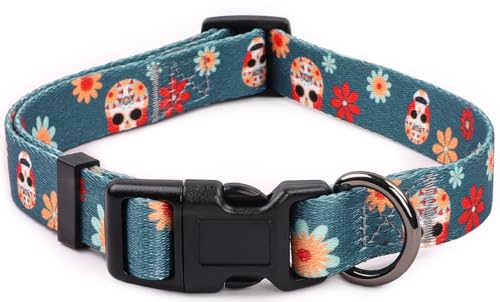 COSYHOMELONDON Dog Collar for Small Dogs Cute Small Medium Large Dog Pet Collar, with Floral Patterns - Image 2