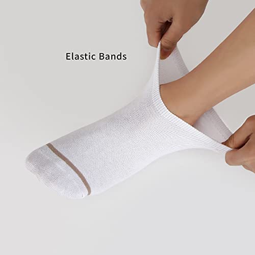 Image of MONFOOT Men's /Women's 10-20 Pairs Thin Cotton Low Cut Ankle Socks, Multipack