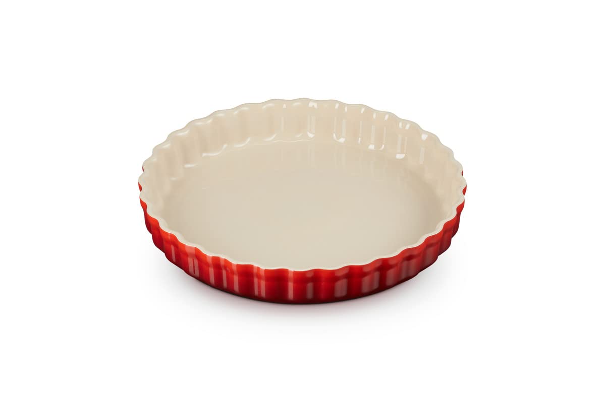 LE CREUSET Tarteform aus Steinzeug, 28 cm, 2.1 Liter, Kirschrot, 71120280600001