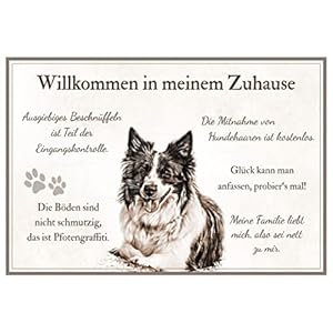einzigartiges Hundeschild in stilvollem Design stabiles & witterungsbeständiges Material für viele Rassen erhältlich