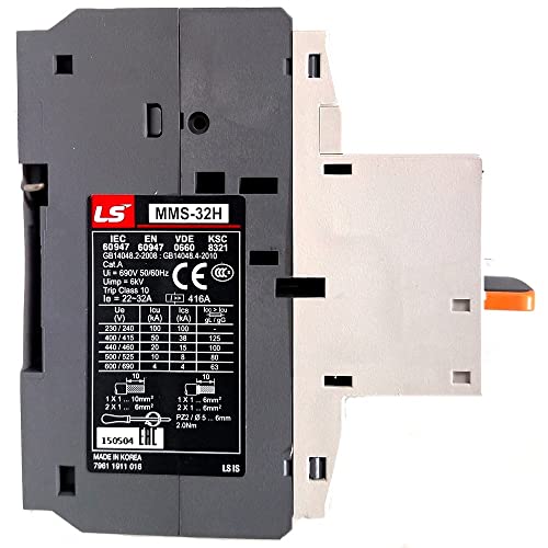 Altech MMS-32H-32A, Motor Starter Manual Tipo E, 30kA Interrupt, 600VAC Máx., 32A, Serie MMS miniatura 2