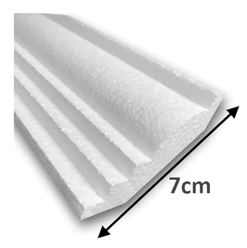 Kit Moldura Isopor10 Metros Mts 7cm Forro Roda Teto Sanca (30 Metros)