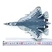 ZEZEFUFU 1:72 Alloy Russian Air Force Sukhoi Su-57 Fighter Plane Model Aviation Science Exhibition Model Accessory