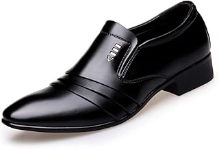 Men’s Dress Shoes Oxfords Uniform Business Slip On Formal Soft Classic Wedding Casual Modern Work Shoes Black US6-15