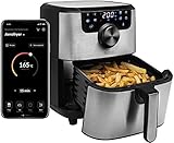 También es posible controlar tu freidora a través de su panel de control digital; Seleccione uno de los 8 programas disponibles para carne, pescado y bizcocho o configure el temporizador / temperatura manualmente