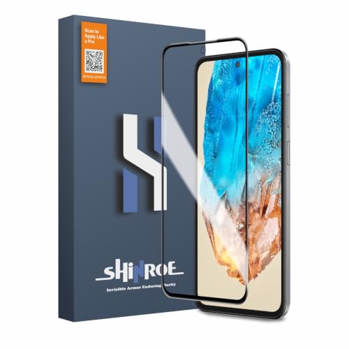 Image of Tempered Glass for Samsung Galaxy M35 (6.6 Inch) Military Grade 9H Screen Guard, Anti-Scratch, Shatterproof, Edge-to-Edge Full Coverage - Black Border