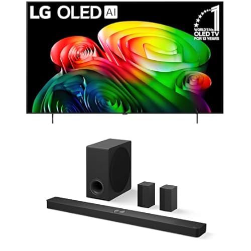 Image of LG 65-Inch Class OLED B6 4K Smart TV (OLED65B6GUA, 2026) Bundle S90TR 7.1.3-Ch Soundbar, Dolby Atmos, Dolby Vision, Wow Orchestra, WOWCAST, Rear Speakers, Wireless Subwoofer