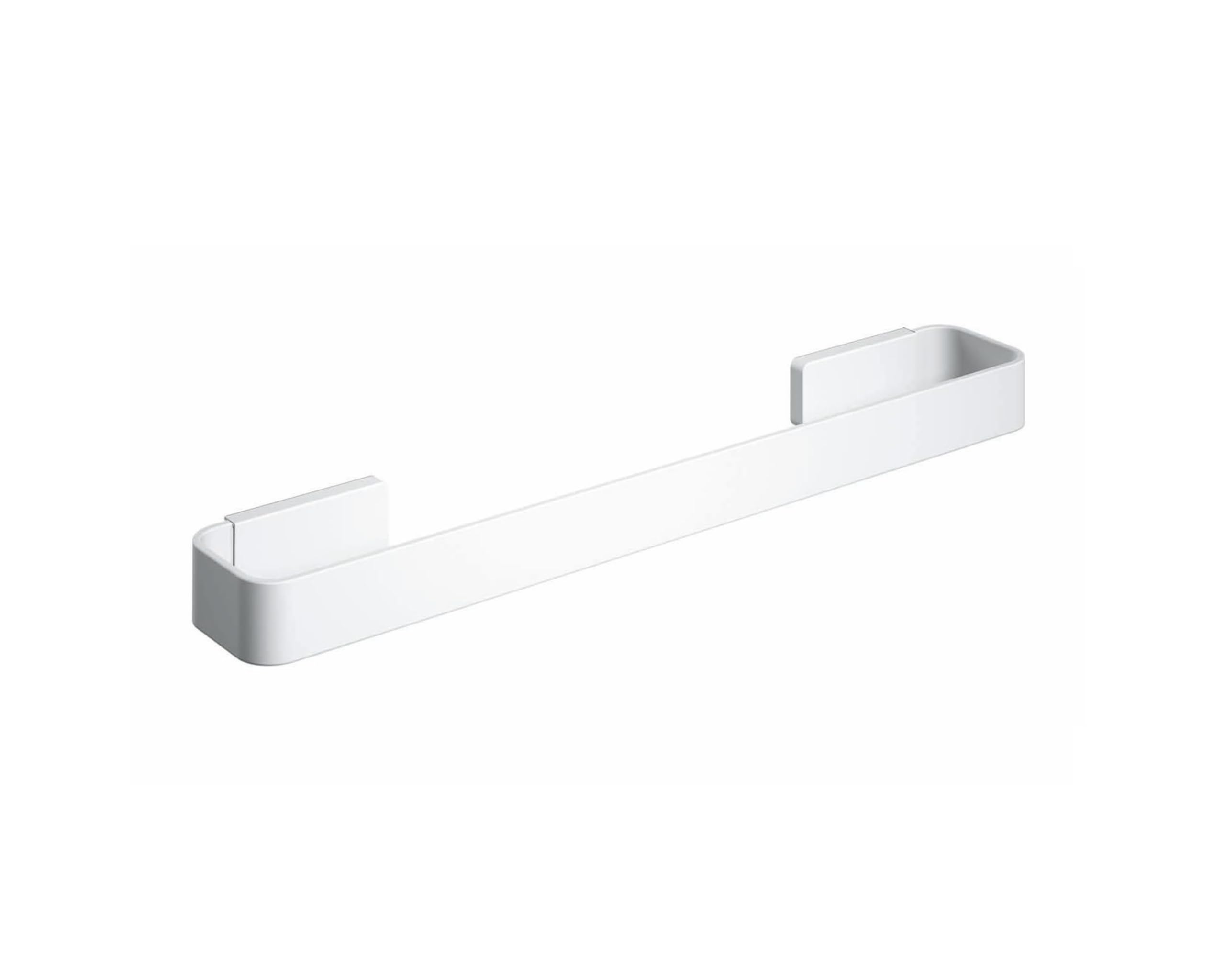COSMIC NEA Towel Bar for Bathroom Made of Stainless Steel with Circular and Minimalist Design. Towel Holder with Wall Mounting Using Screws or Adhesive. Matte White Color