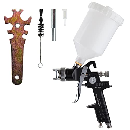 Cartman HVLP Gravity Feed Air Spray Gun H827P, 20.2 oz Capacity, Optimal Working Pressure 2-3.5bar, Nozzle Size:1.4mm