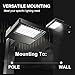 ledmo LED Parking Lot Lighting 500W HID HPS Replacement Adjustable with Dusk to Dawn Photocell Arm Mount Area Yard Street Lights 19500lm 5000K Commercial Outdoor IP65 Led Shoebox Lights