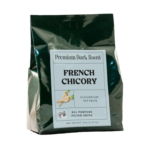 Image of Worldwide Botanicals French Chicory Root, 5 Pound Bag - Brew Like Coffee, Blend Roasted Chicory Root With Coffee, Prebiotic, Acid Free, Caffeine Free, Kosher, 5lb