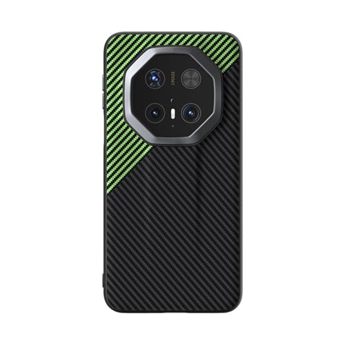 Coque Huawei Mate 70 RS premium en TPU micro-gaufré effet carbone vert - 2