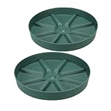 Runde Pflanzen-Untersetzer, 2 Stück, dickere Kunststoff-Blumentöpfe, Wasserschalen für drinnen...