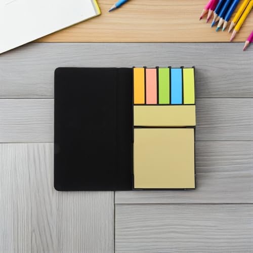 Porte-bloc-notes transparent avec distributeur de notes auto-adhésives et papier blanc