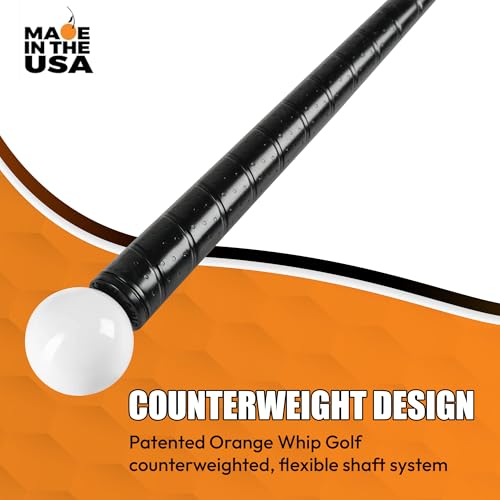 Image of Orange Whip Golf Swing Trainer Aid Patented & Made in USA for Improved Rhythm, Flexibility, Balance, Tempo, and Strength *American Made*