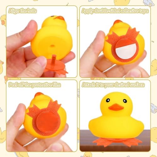 30Pcs Duck Feet Plug Holder for Jeep Dash, 10 Assorted Colors Rubber Duck Holder Mount Car Dashboard Holder Organizer Accessories with Strong Adhesive Backing for Jeep Dash, Vehicle Interior Decor — view 2