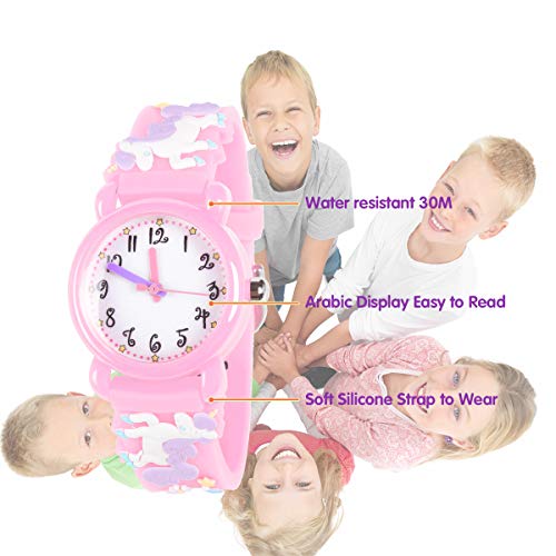Kids Watch Ages 3-8, 3D Lovely Cartoon Watch for Girls - Best Gifts4