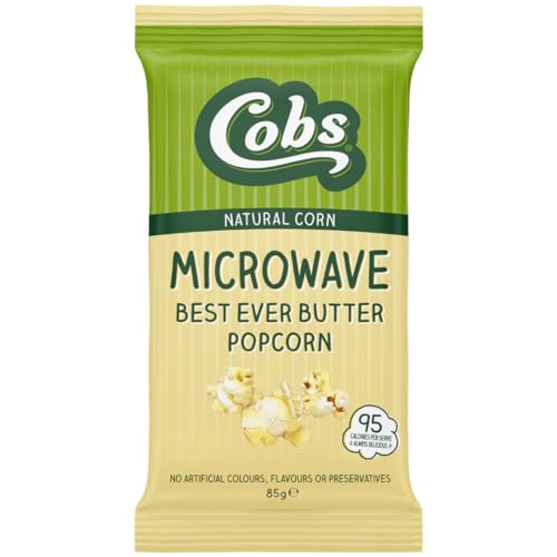 Cobs Natural Microwave Best Ever Butter Popcorn 85g bag x 14 (1,190g total)