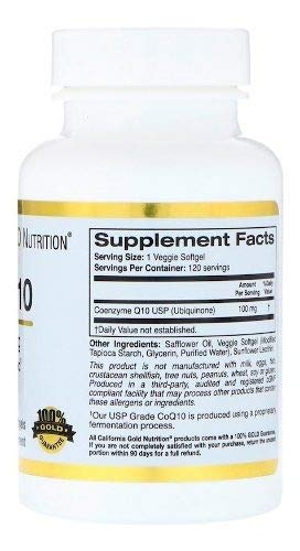 Coenzima Q10 Coq10 100mg 120 Cps California Gold Importada