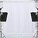 10x10ft Wrinkle Free White Backdrop Curtain for Parties Soft Fabric Drapes Wedding White Curtain Backdrop for Birthday Party Decorations Background for Photography 5x10ft, 2 Panels