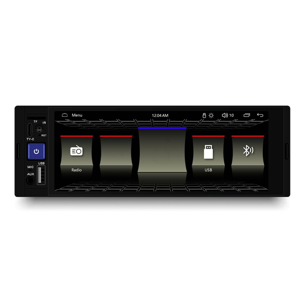 Autoradio Tactile 1 Din 6,86 Pouces avec Carplay Android Auto, Écran Tactile de 6,86 Pouces, TF USB -C, Système Audio Vidéo pour Voiture