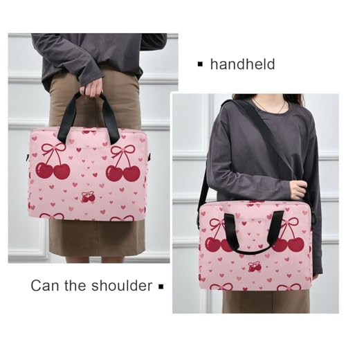 Bolsa de 15.6 pulgadas portátil para evitar dolores de espalda color rosa 2