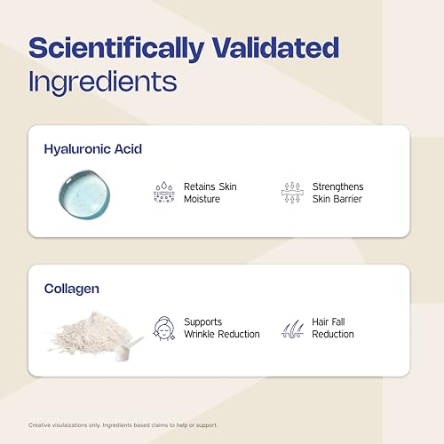 Image of Nutriburst Korean Marine Collagen Powder | Marine Collagen Peptides (Type I & III) with Hyaluronic Acid | 8g High Absorption Collagen per Serving | Pineapple Flavour | For Skin, Hair, Nails & Joint Support | For Men and Women | 100g