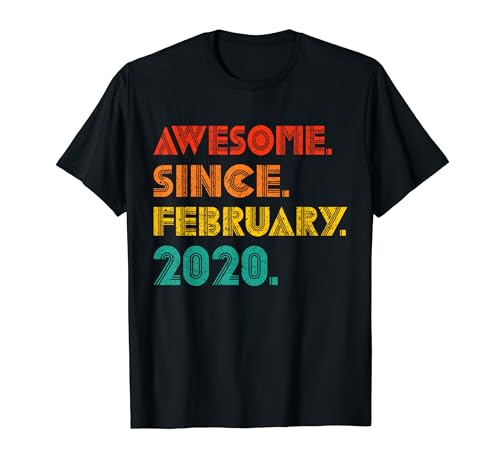 Awesome Since February 2020 Classic 2020 Birthday Vintage T-Shirt