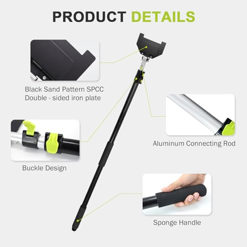Image of ‌HUAALIUCHE 8 Foot Extension Handle for Board Corner Protector, Angle-Adjustable Head & Pre-Assembled Cargo Load Corner Protector V Edge Guards Handle, 1Pack