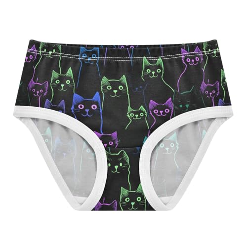 Wusikd Black Cat Girls' Underwear Cotton Galaxy Girls Briefs Soft Toddler Underwear 2T