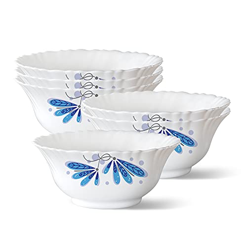 Image of Larah by Borosil Twilight 6 Pcs Opalware Bowl Set (150 ml Each)