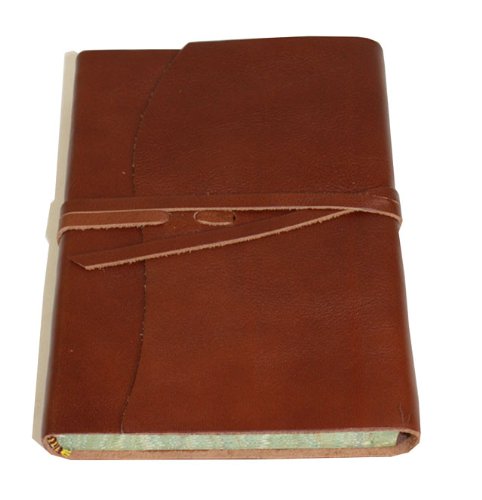 Cuir italien de luxe : l'élégance du carnet Roma marron 12x16cm