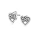 Bling Jewelry 925 Silver SweetHeart Celtic Knot Open Heart Stud Earrings