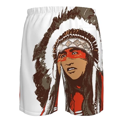 Native Americans and Colours Summer Board Shorts Mens Beach Swim Trunks Casual Swimwear3