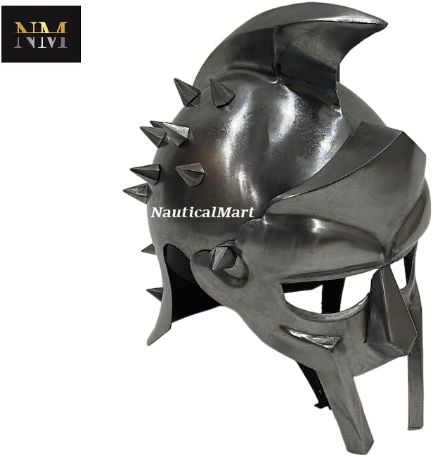 NauticalMart Greek Muscle Armour Cuirass with Gladiator Helmet, Armor Shield & Roman Belt Knight Costume Meridians Breastplate Armour LARP Halloween Costume