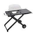 Grill Stand for Megamaster 820-0065C 1 Burner Portable Gas Grill, Folding Outdoor Grill Cart for Megamaster Propane Grill 820-0065C, Portable Grill Table for Megamaster Grill Stand with Side Table