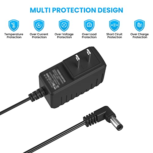 Image of 9V Adapter for Boss Effects Pedals, Distortion, Casio Keyboards, 9V 850mA Power Supply for Guitar Pedals,AC dc 9v Power Cord Replacement D'Addario PW-CT-9V, Boss PSA-120S